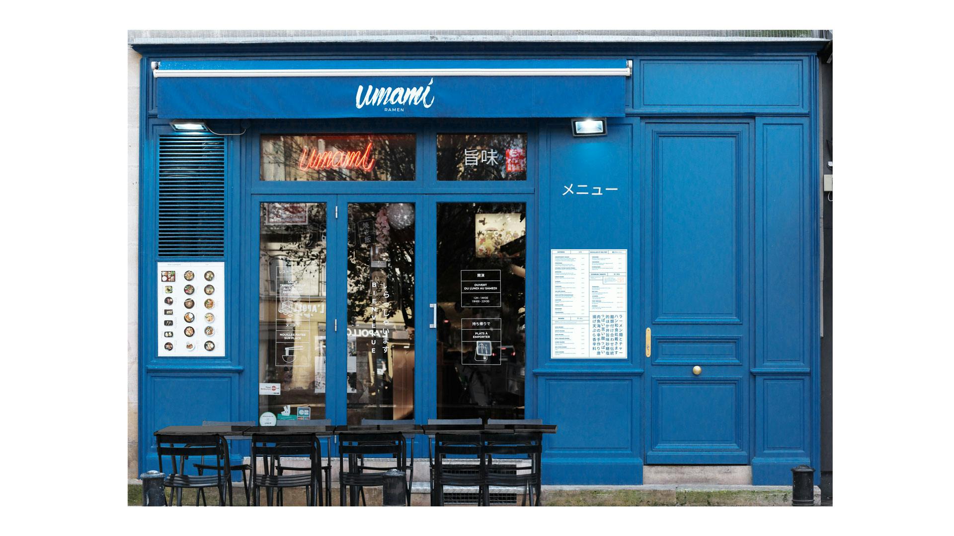 Nouvelle façade du restaurant Umami Ramen réalisée par le Studio Hekla - Bordeaux