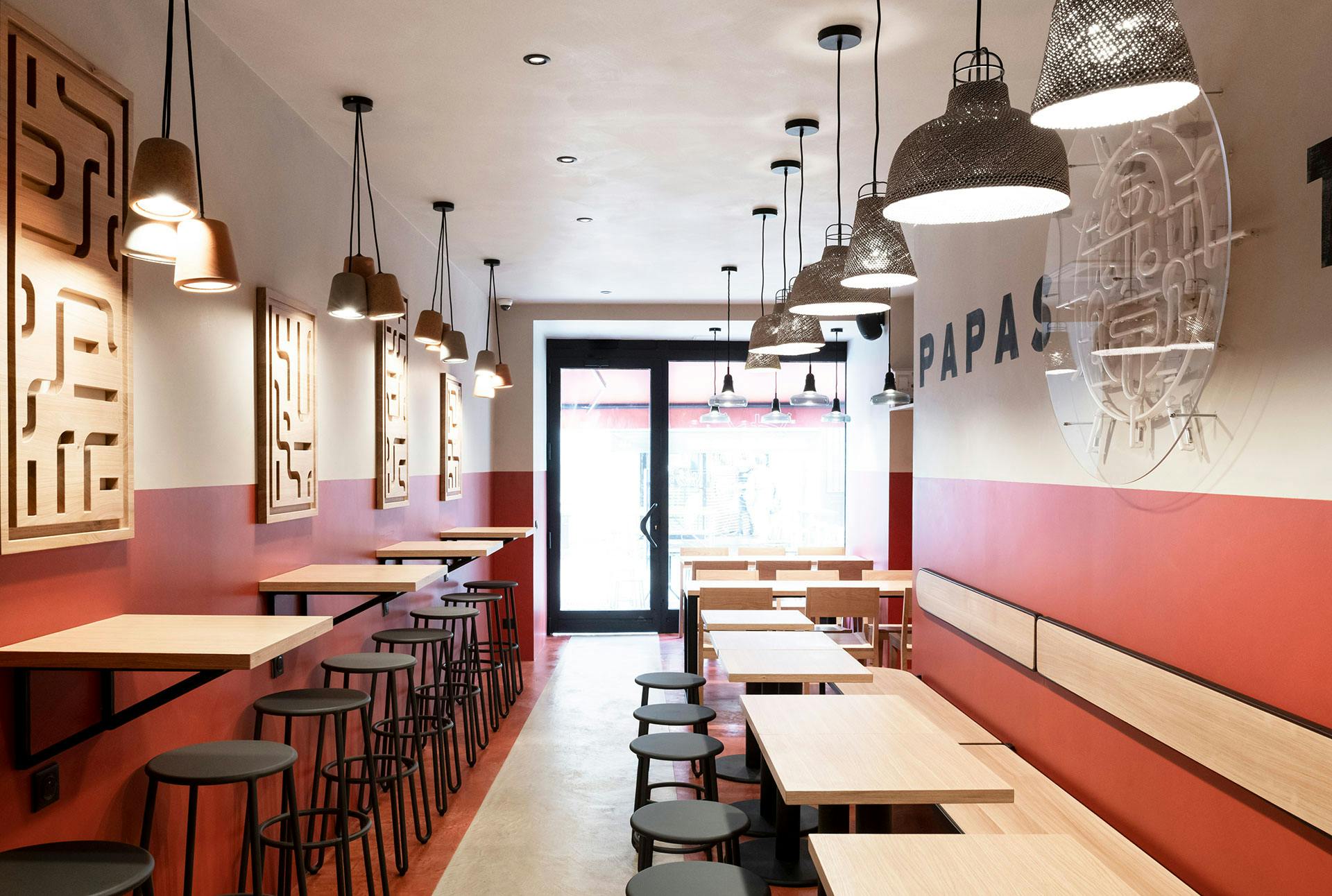 Papas Tacos - restaurant - Bordeaux - identity - interior architecture 