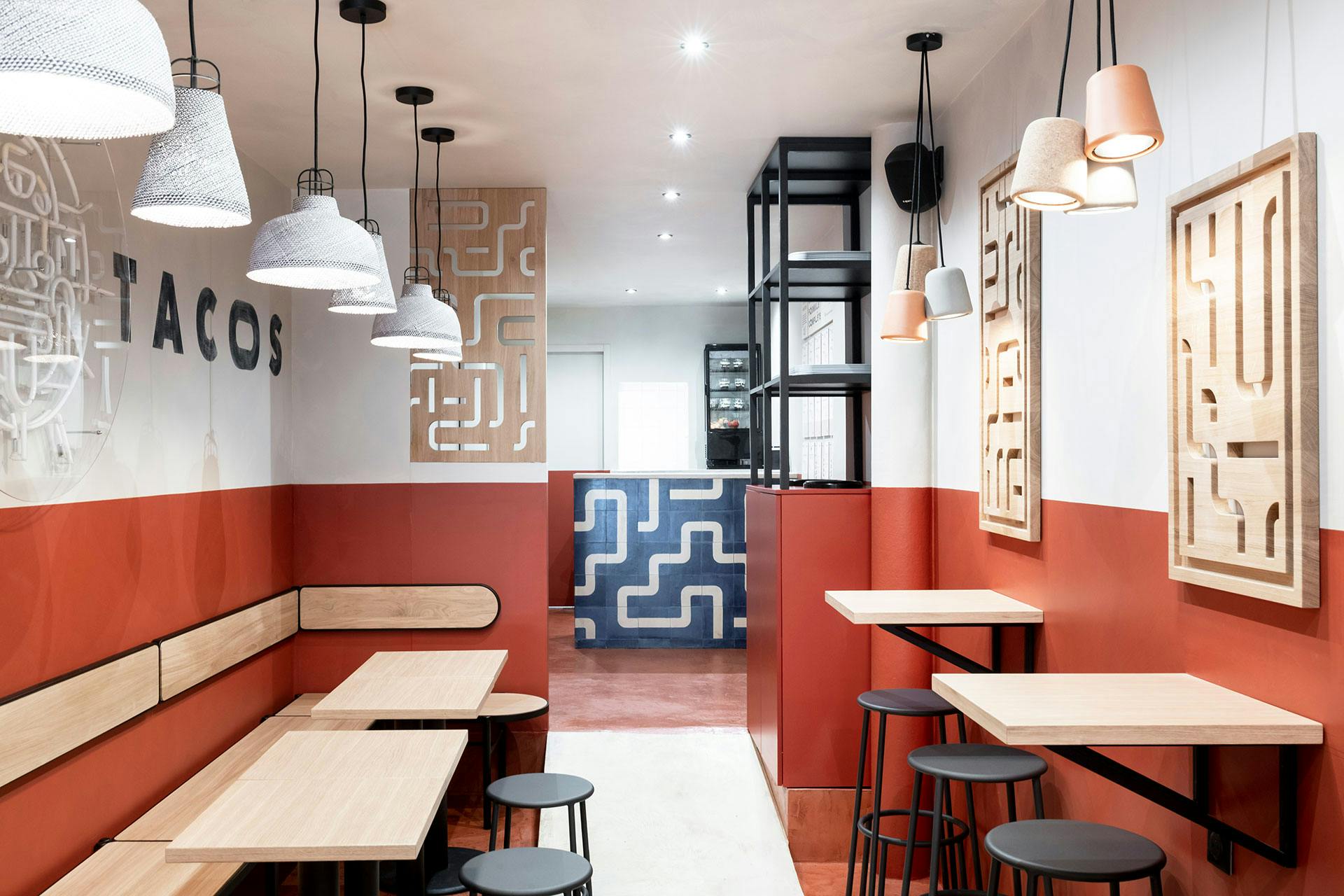 Papas tacos - restaurant - Bordeaux - identity - interior architecture - graphic
