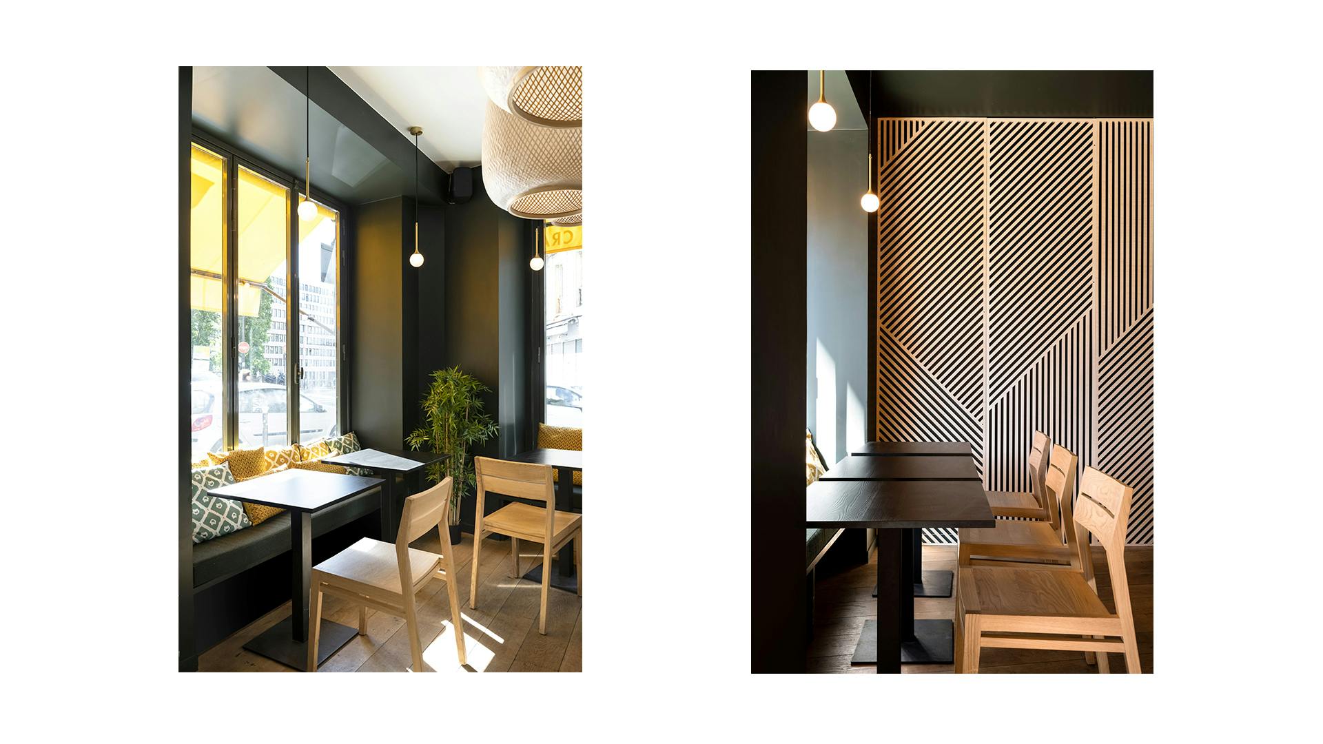 Djawa - restaurant - interior design - Paris - sitting - table - chair 